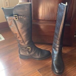 Black Leather Riding Boots
